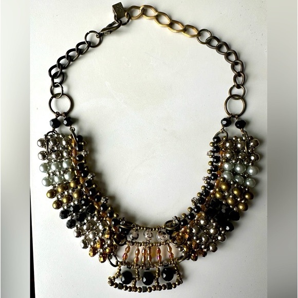 Anthropology Jewelry Pam Hiran Beaded Collar Necklace - Picture 1 of 10